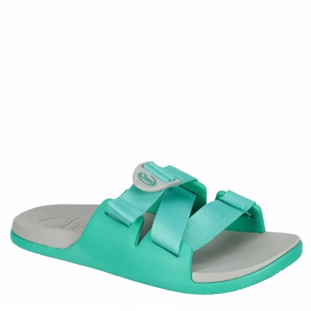 Chaco Green and Gray Sandals with Cushioned Footbed